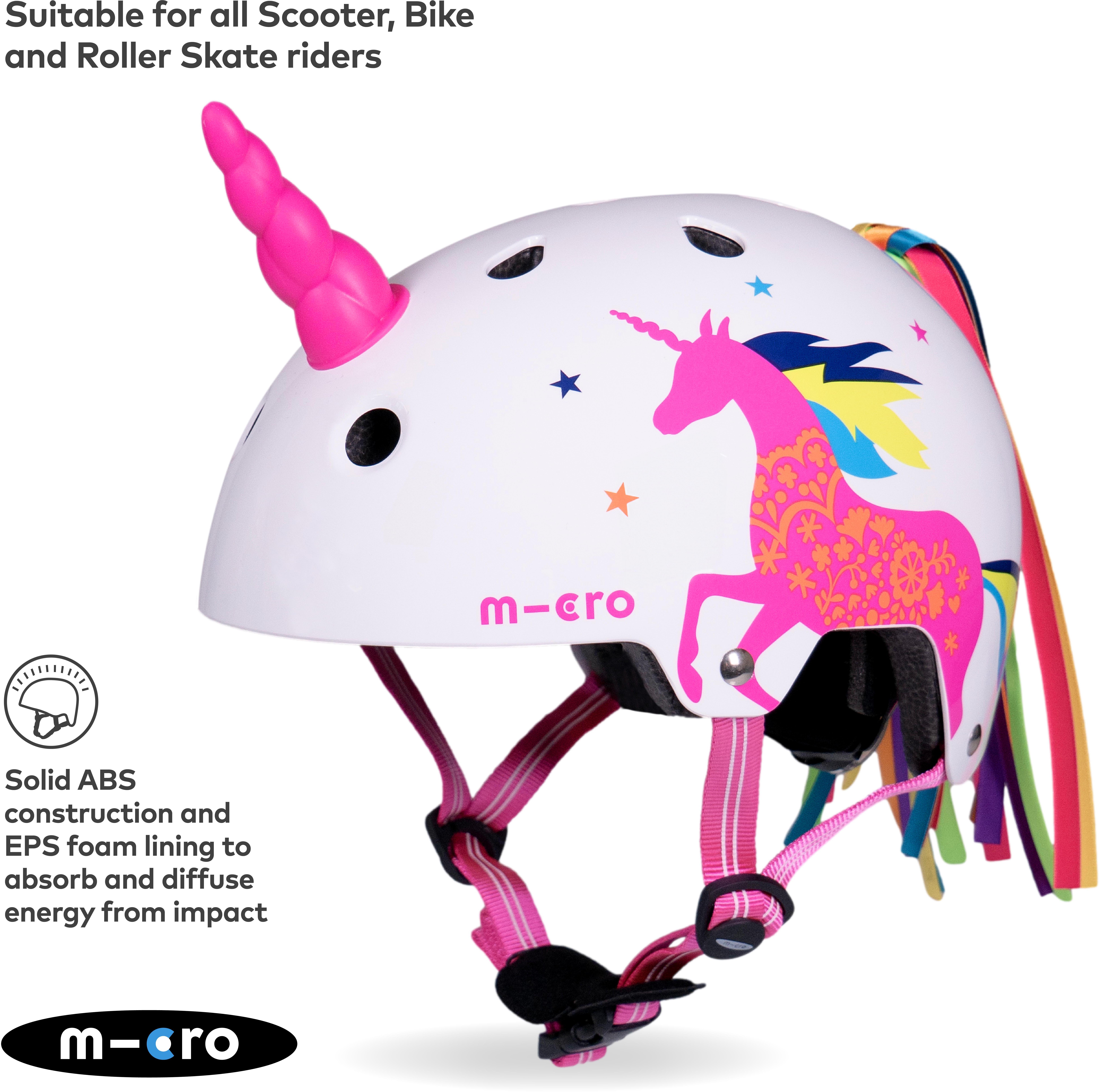 Micro Deluxe Printed 3D Helmet: Unicorn