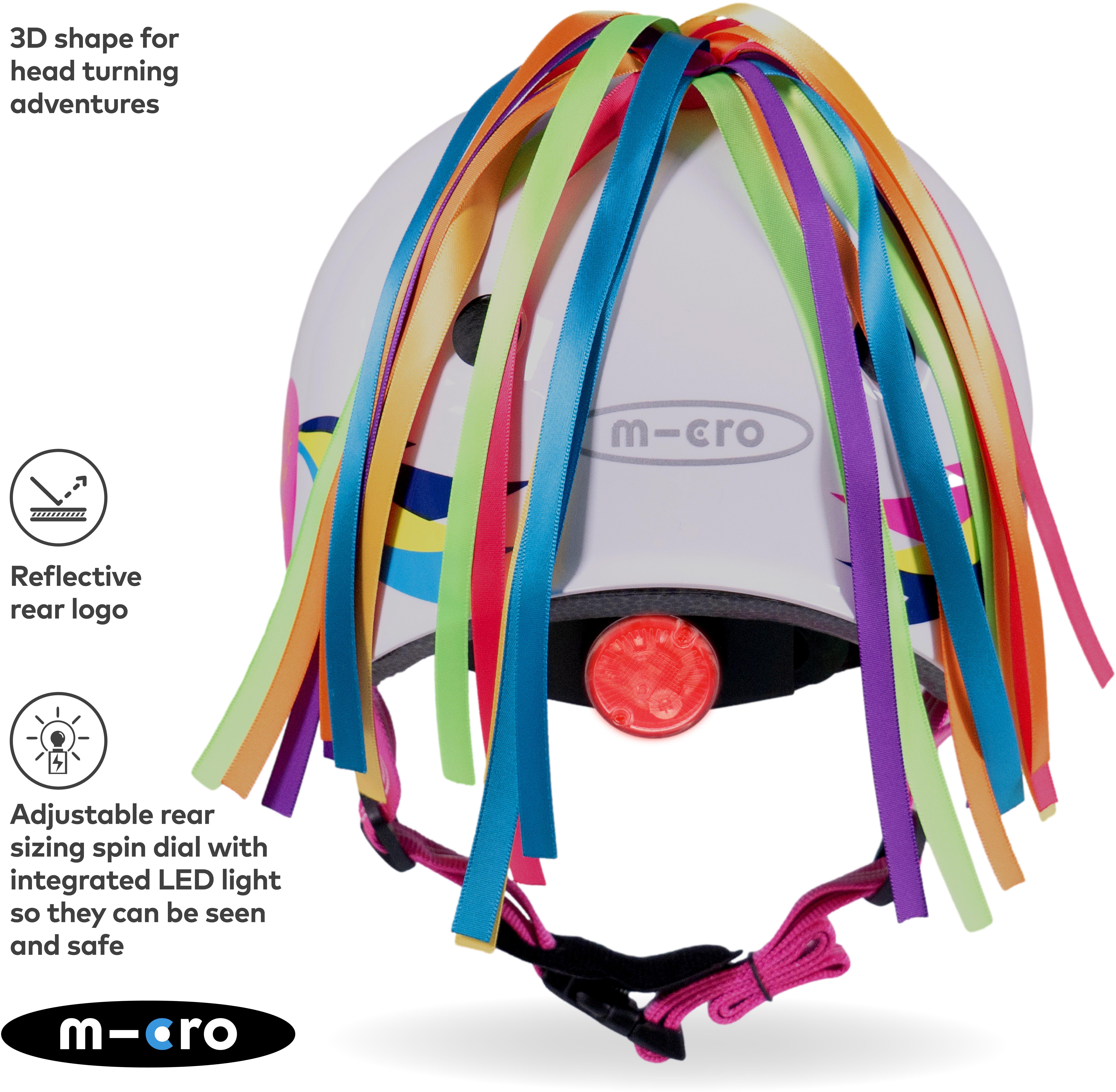 Micro Deluxe Printed 3D Helmet: Unicorn