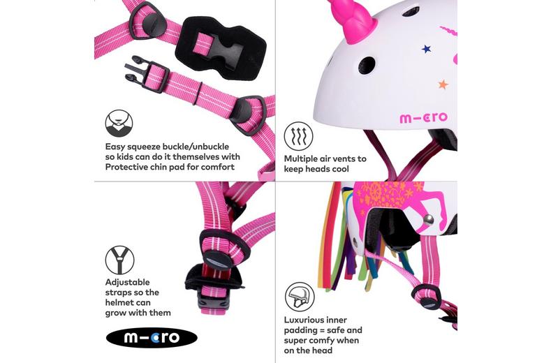 Micro Deluxe Printed 3D Helmet: Unicorn Micro Deluxe Printed 3D Helmet: Unicorn