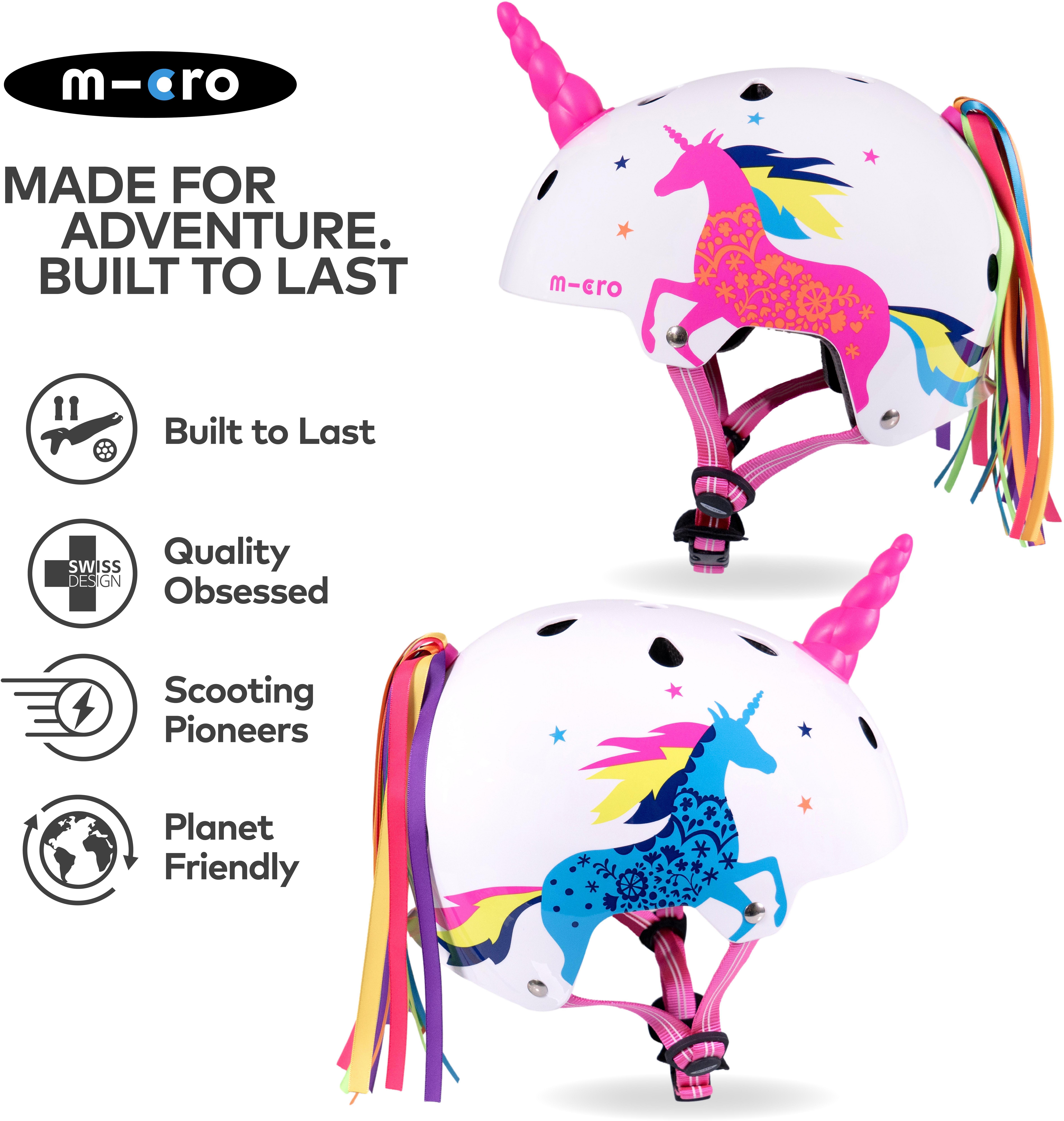 Micro Deluxe Printed 3D Helmet: Unicorn