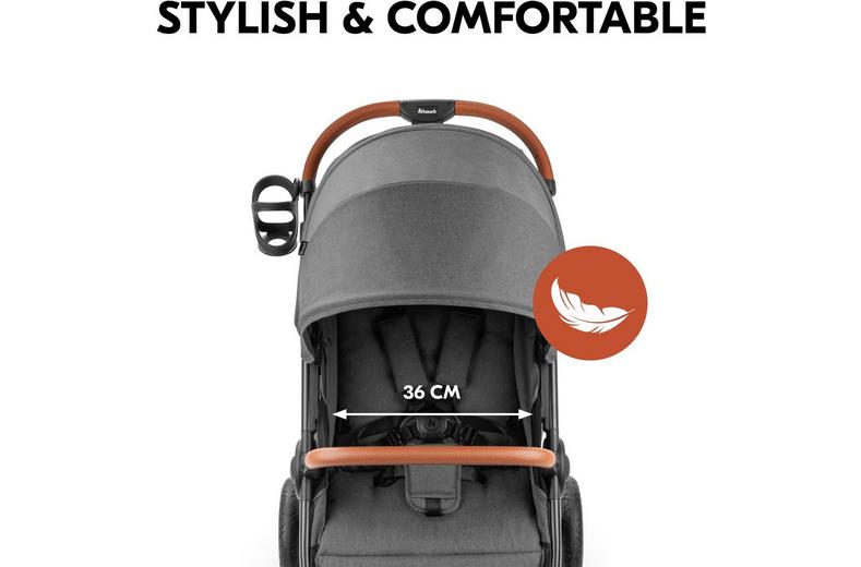 Hauck Uptown Pushchair - Melange Grey Hauck Uptown Pushchair - Melange Grey