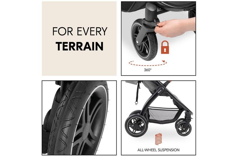 Hauck Uptown Pushchair - Melange Grey Hauck Uptown Pushchair - Melange Grey