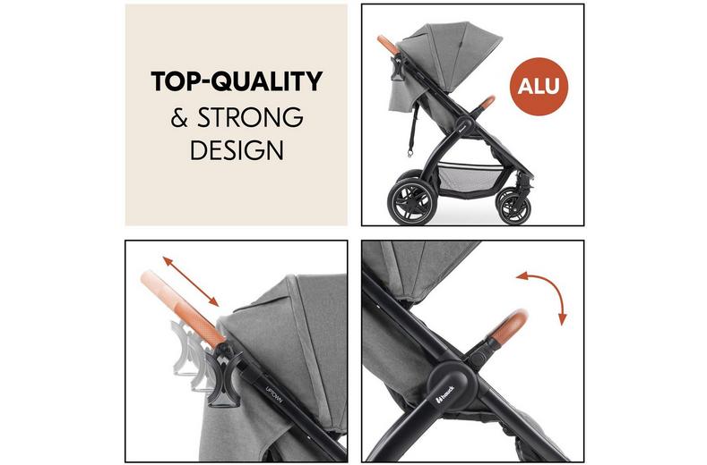 Hauck Uptown Pushchair - Melange Grey Hauck Uptown Pushchair - Melange Grey