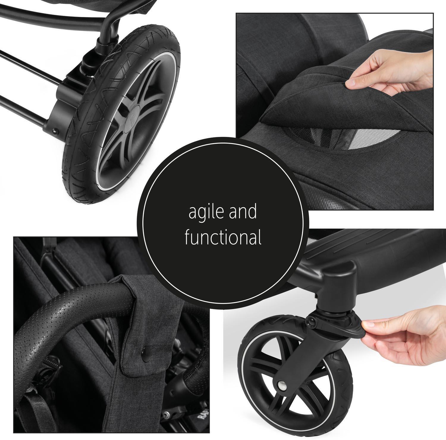Hauck Uptown Duo Twin Pushchair - Black