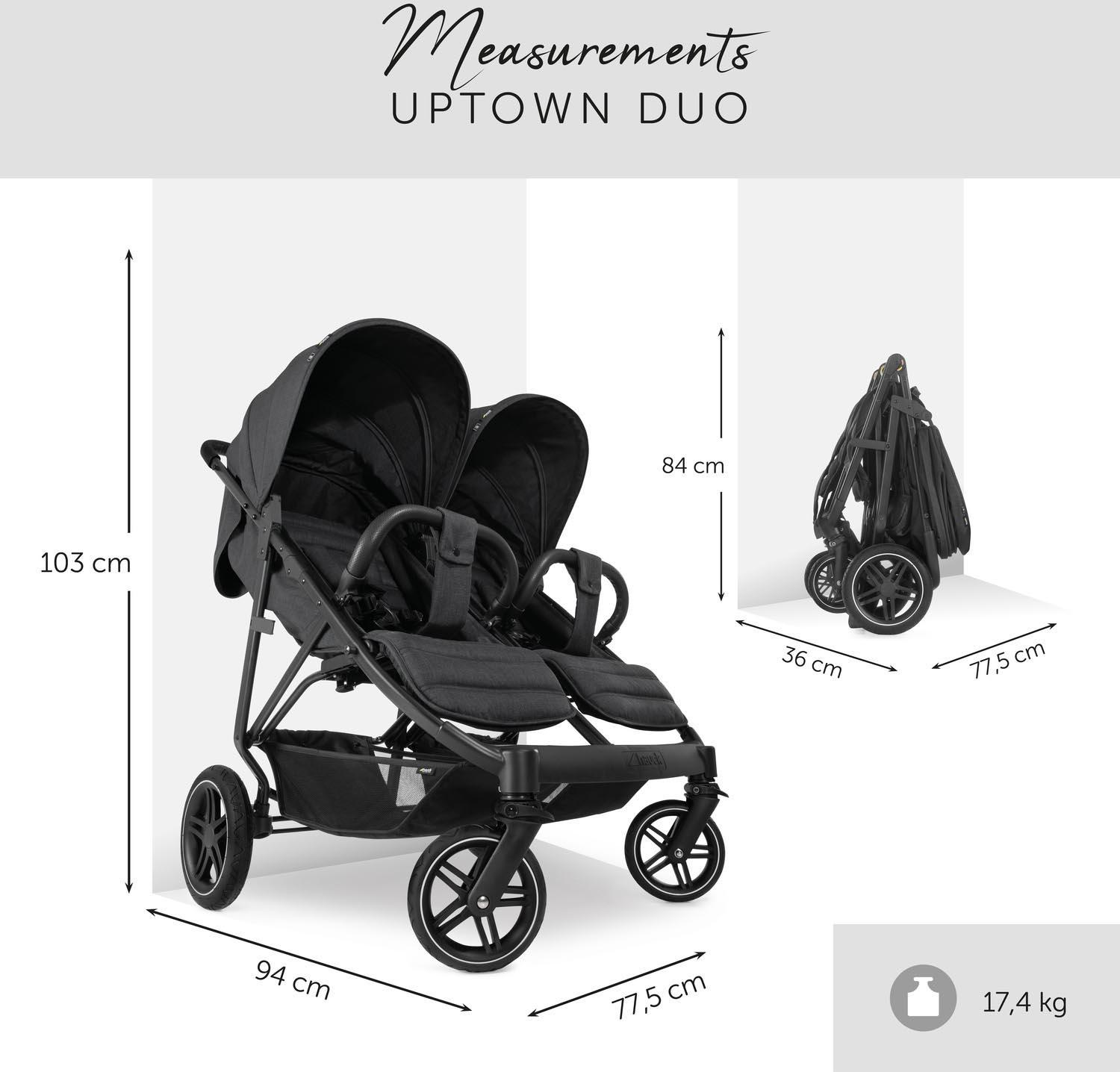 Hauck Uptown Duo Twin Pushchair - Black