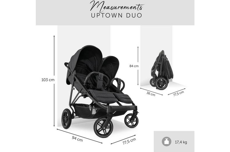 Hauck Uptown Duo Twin Pushchair - Black Hauck Uptown Duo Twin Pushchair - Black