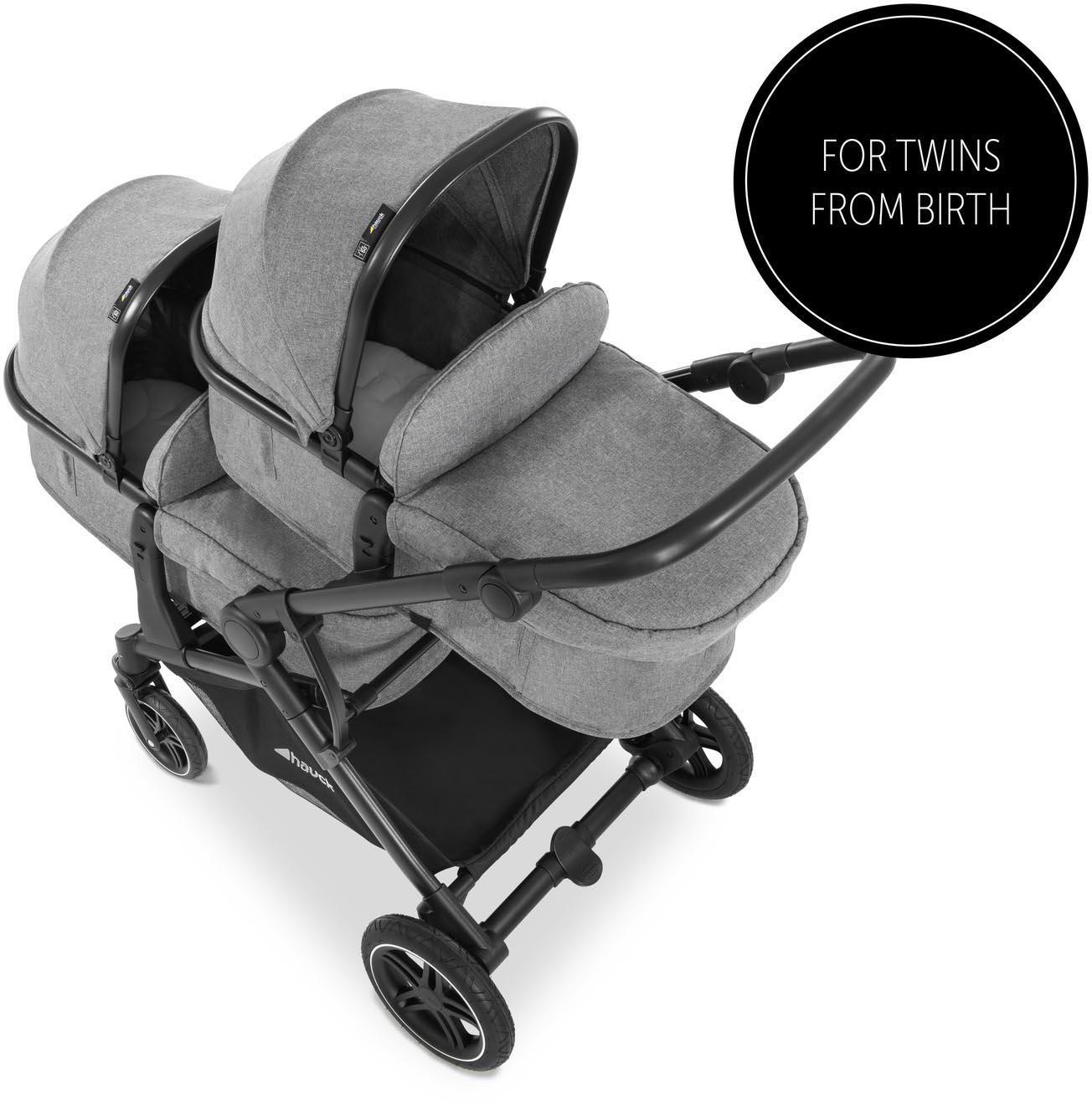 Hauck Atlantic Twin Pushchair - Grey