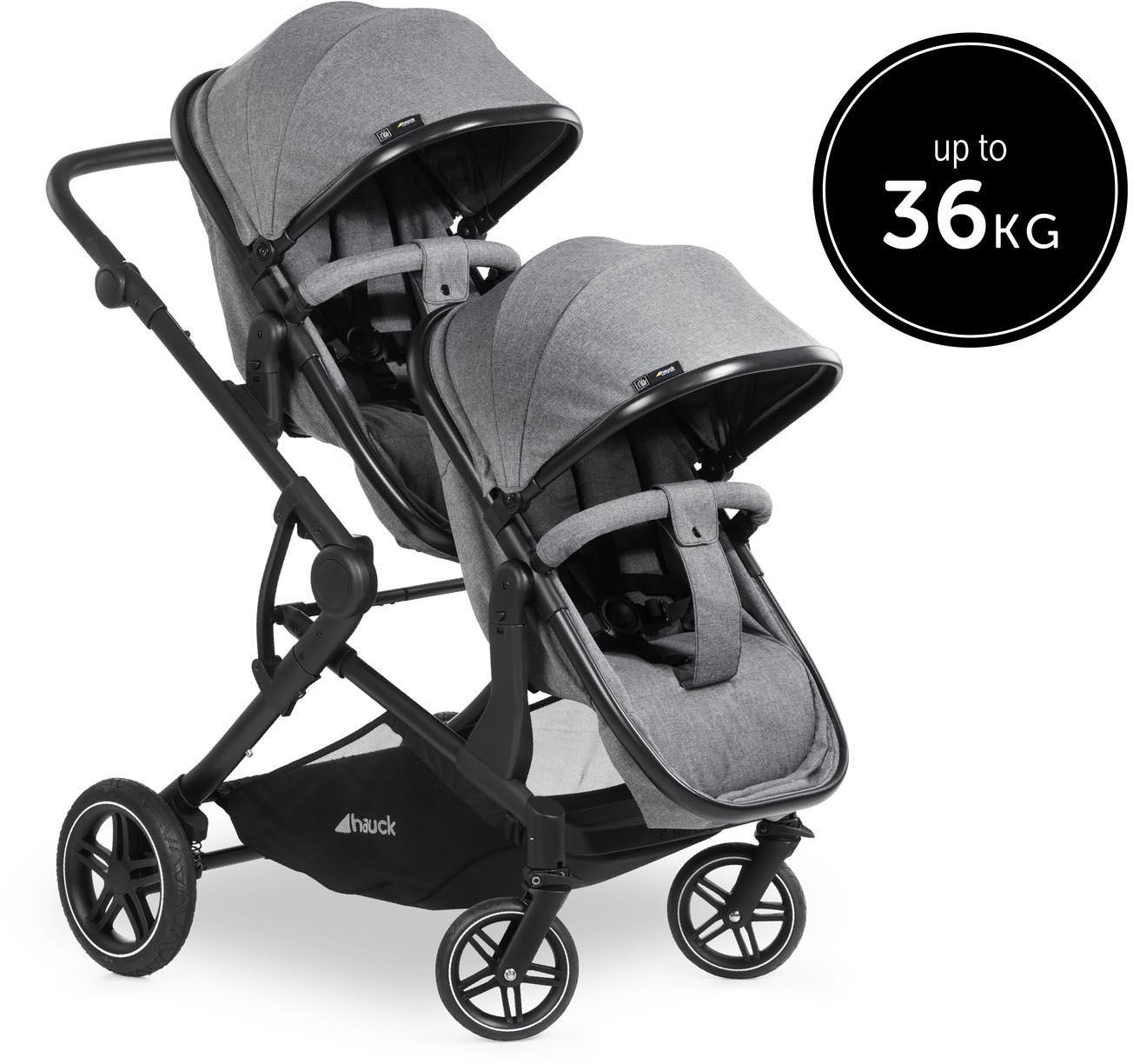 Hauck Atlantic Twin Pushchair - Grey