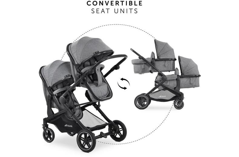 Hauck Atlantic Twin Pushchair - Grey Hauck Atlantic Twin Pushchair - Grey