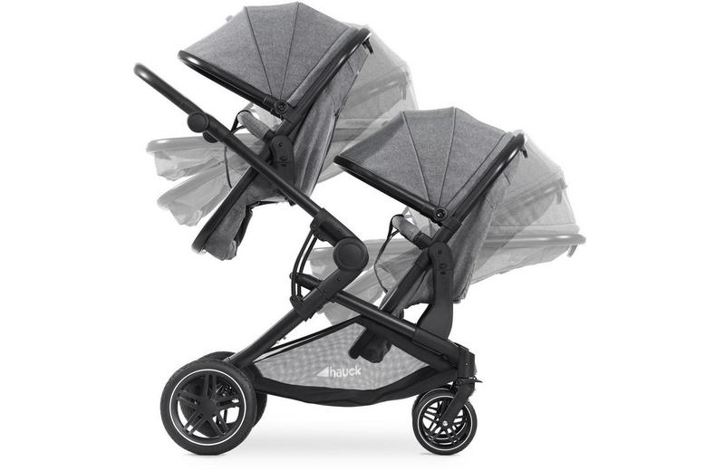 Hauck Atlantic Twin Pushchair - Grey Hauck Atlantic Twin Pushchair - Grey