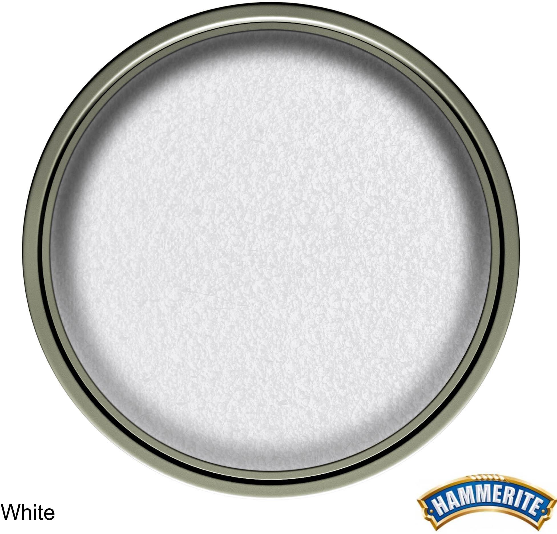 Hammerite Direct to Rust Metal Paint Hammered White 250ml