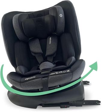 My Babiie MBCS200 Spin R129 Car Seat with Top Tether - Black