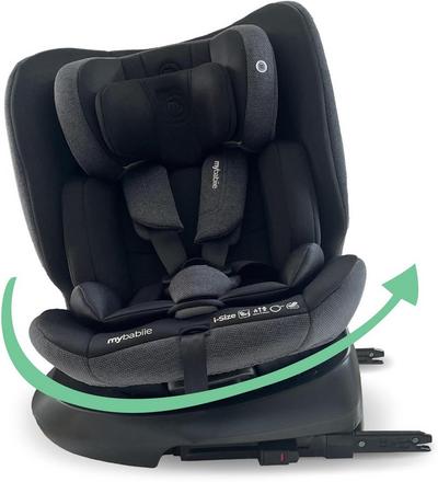 My Babiie MBCS200 Spin R129 Car Seat with Top Tether - Black My Babiie MBCS200 Spin R129 Car Seat with Top Tether - Black