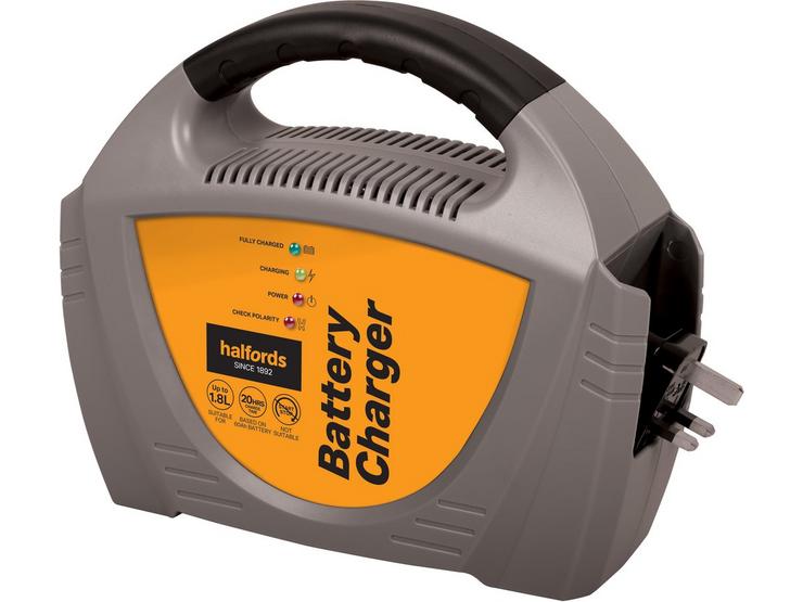 Halfords Car Battery Charger - Up to 1.8L