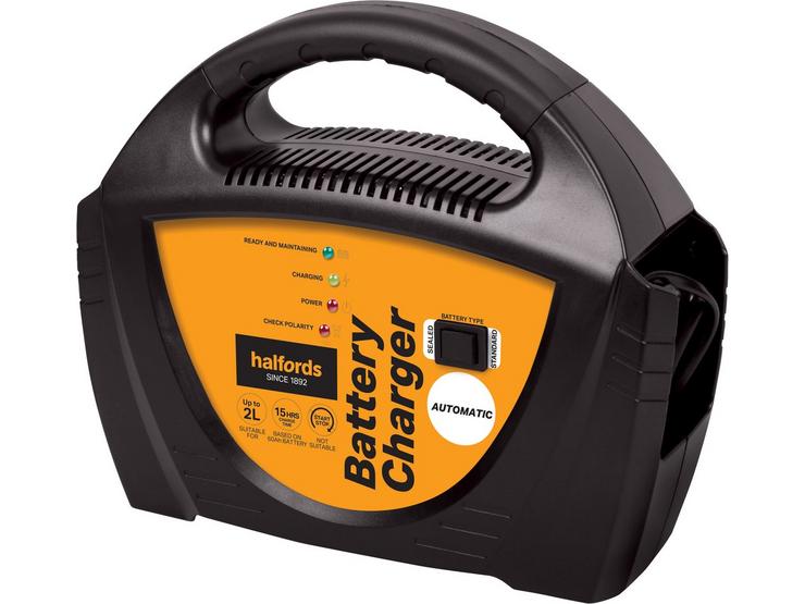 Halfords Automatic Battery Charger - Up to 2.0L