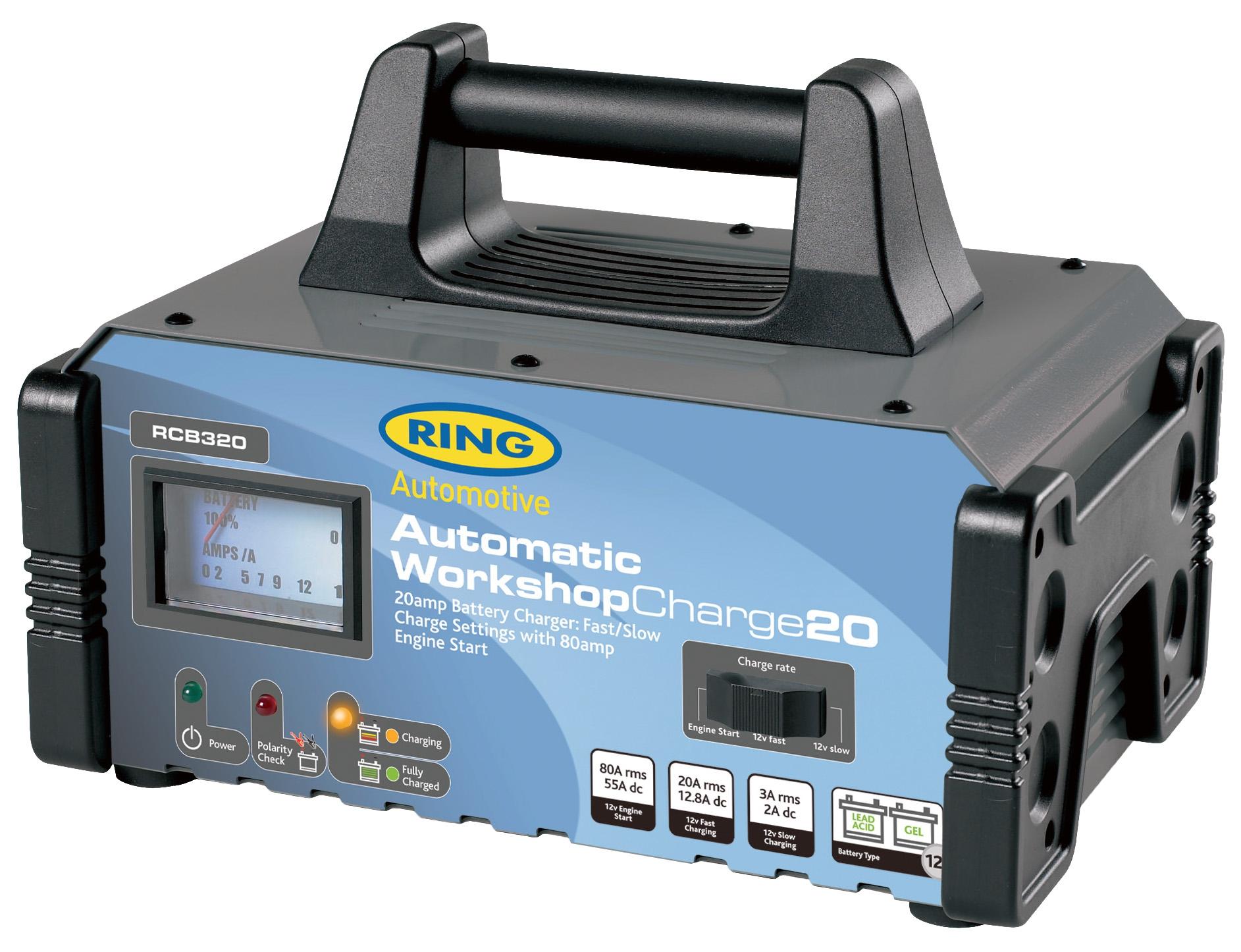 Ring Rcb320 20A Workshop Battery Charger - Up To 12L