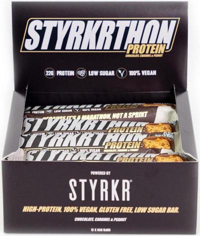 STYRKR Styrkrthon Caramel, Peanuts and Chocolate - Box of 12 STYRKR Styrkrthon Caramel, Peanuts and Chocolate - Box of 12