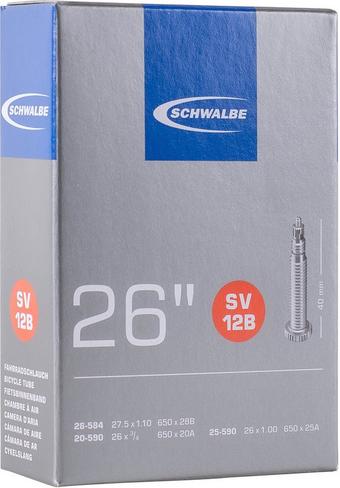 Schwalbe 26" 12B Inner Tube 20/28-584/590, Presta Valve (SV)