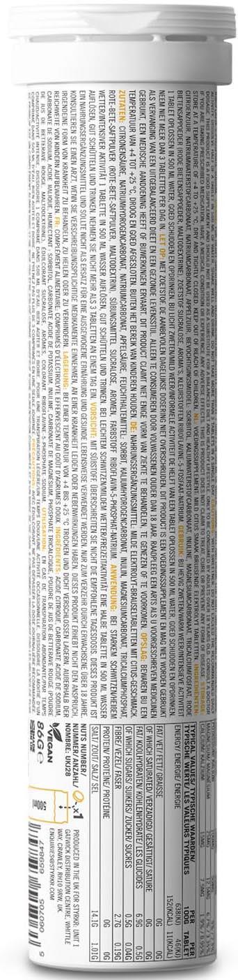 STYRKR SLT07 Citrus 1000mg Sodium Hydration Tablets - 6 Packs x 12 Tablets