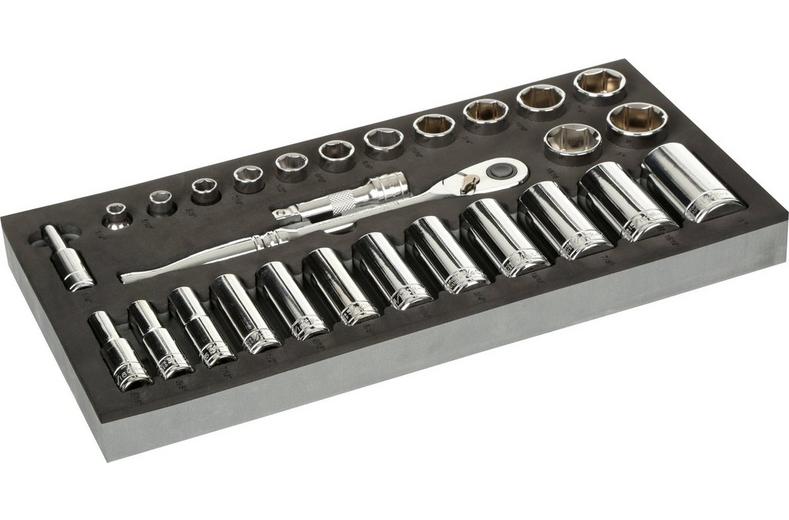 Halfords Advanced 28 Piece 3/8" A/F Socket Set Modular Tray Halfords Advanced 28 Piece 3/8" A/F Socket Set Modular Tray