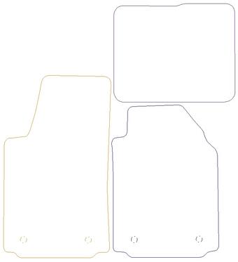 Audi A2 Graphite - Luxury Mats 8 Clips (SS7052)