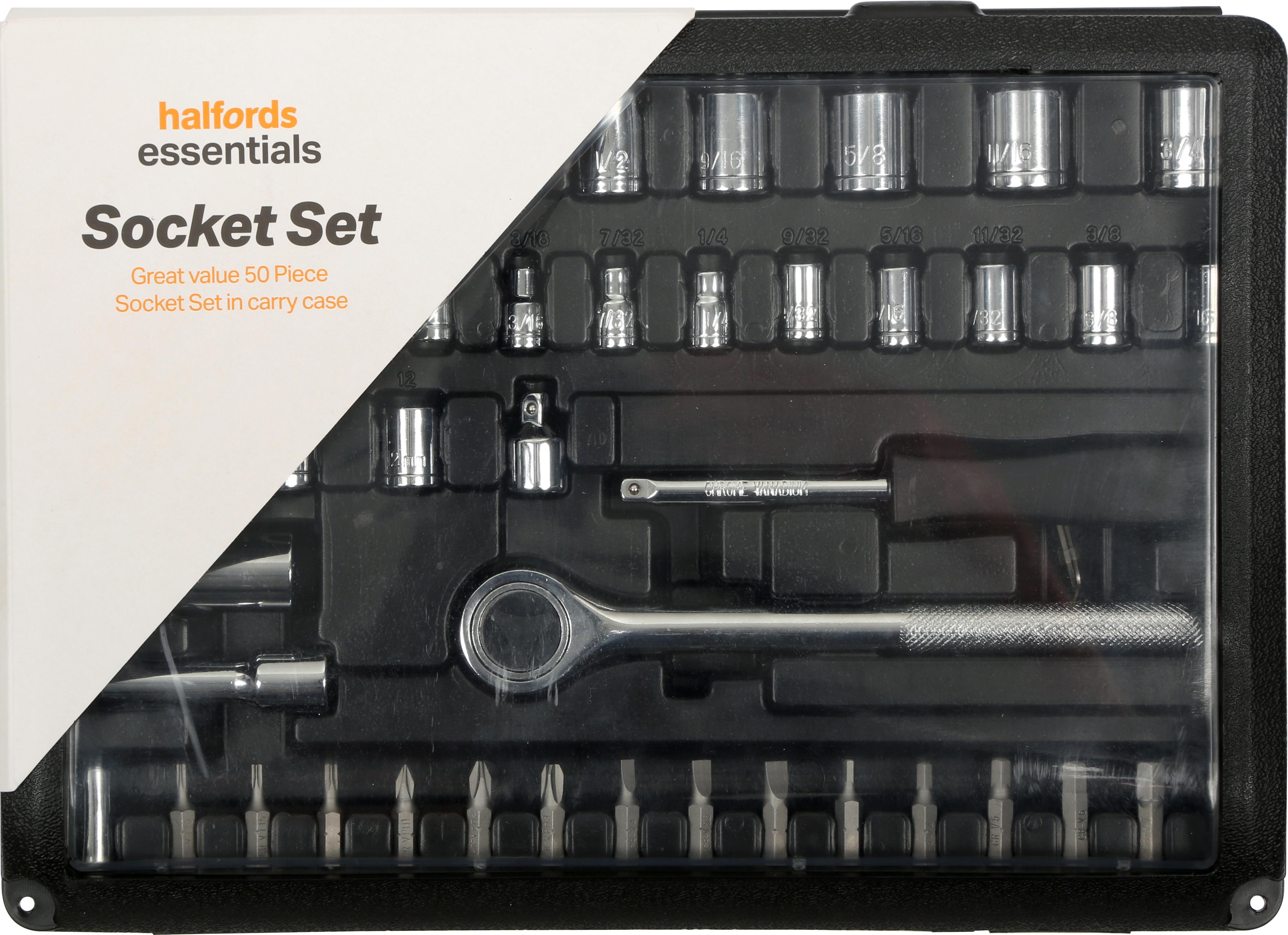 Halfords Essentials 50 Piece Socket Set