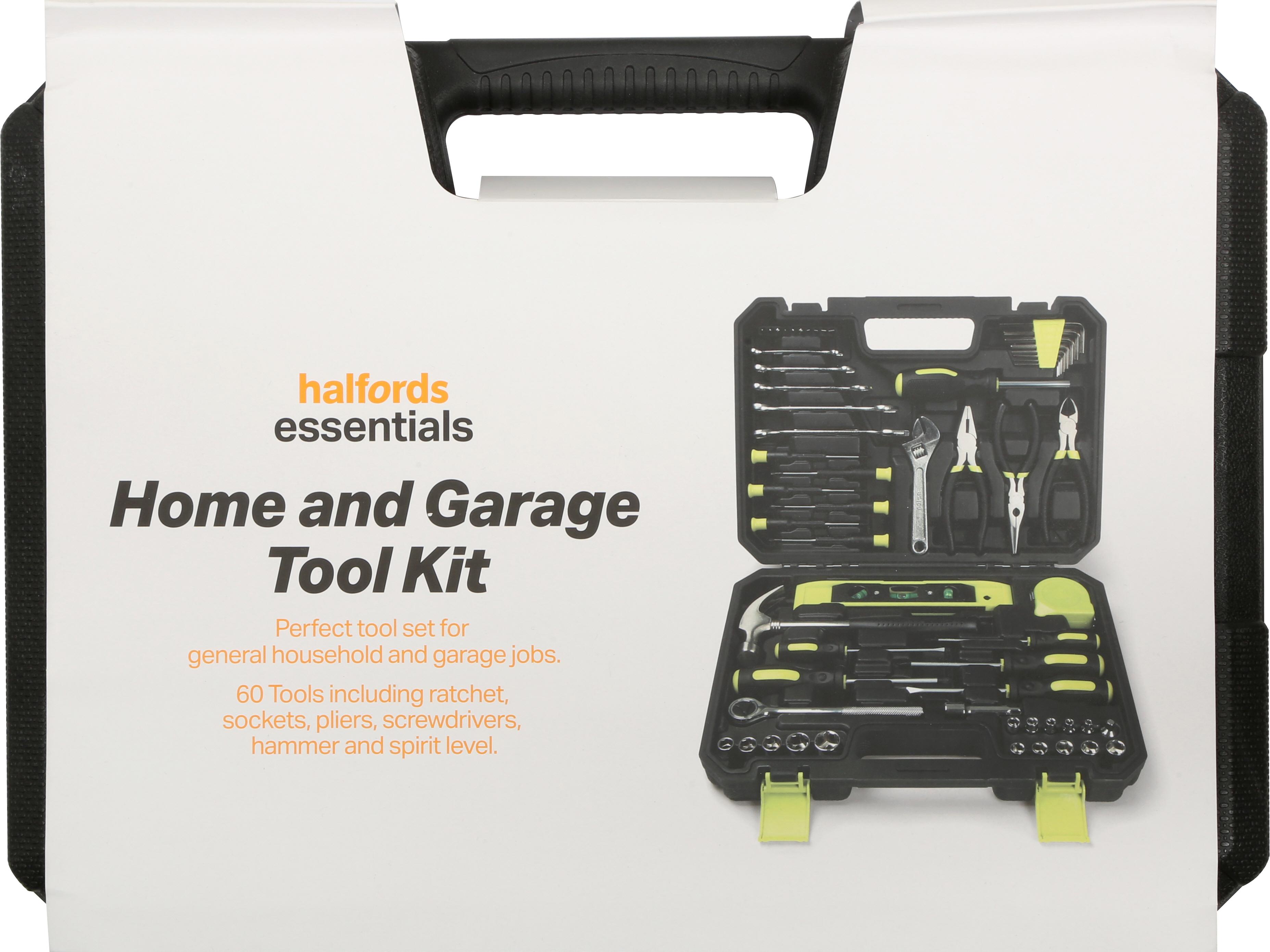 Halfords Essentials 60 Piece Home and Garage Tool Kit