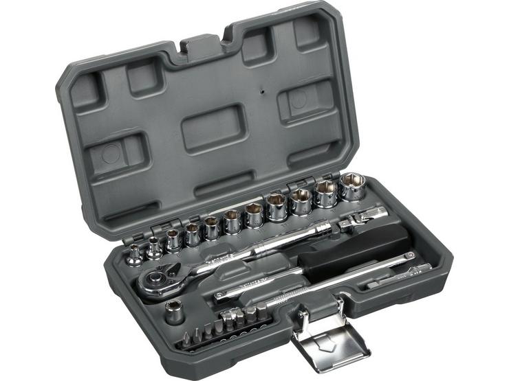 Halfords 1/4" 25 Piece Drive Metric Socket Set