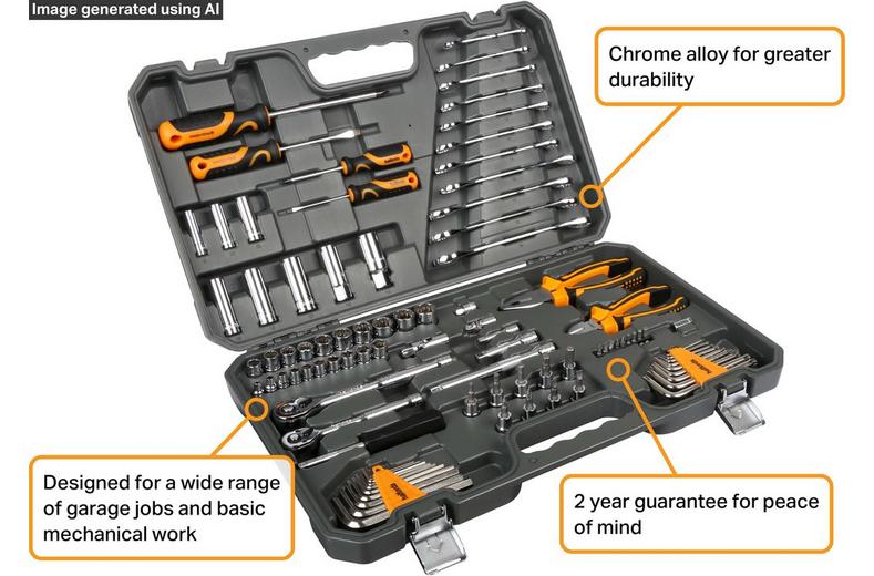 Halfords 92 Piece Garage Tool Kit Halfords 92 Piece Garage Tool Kit