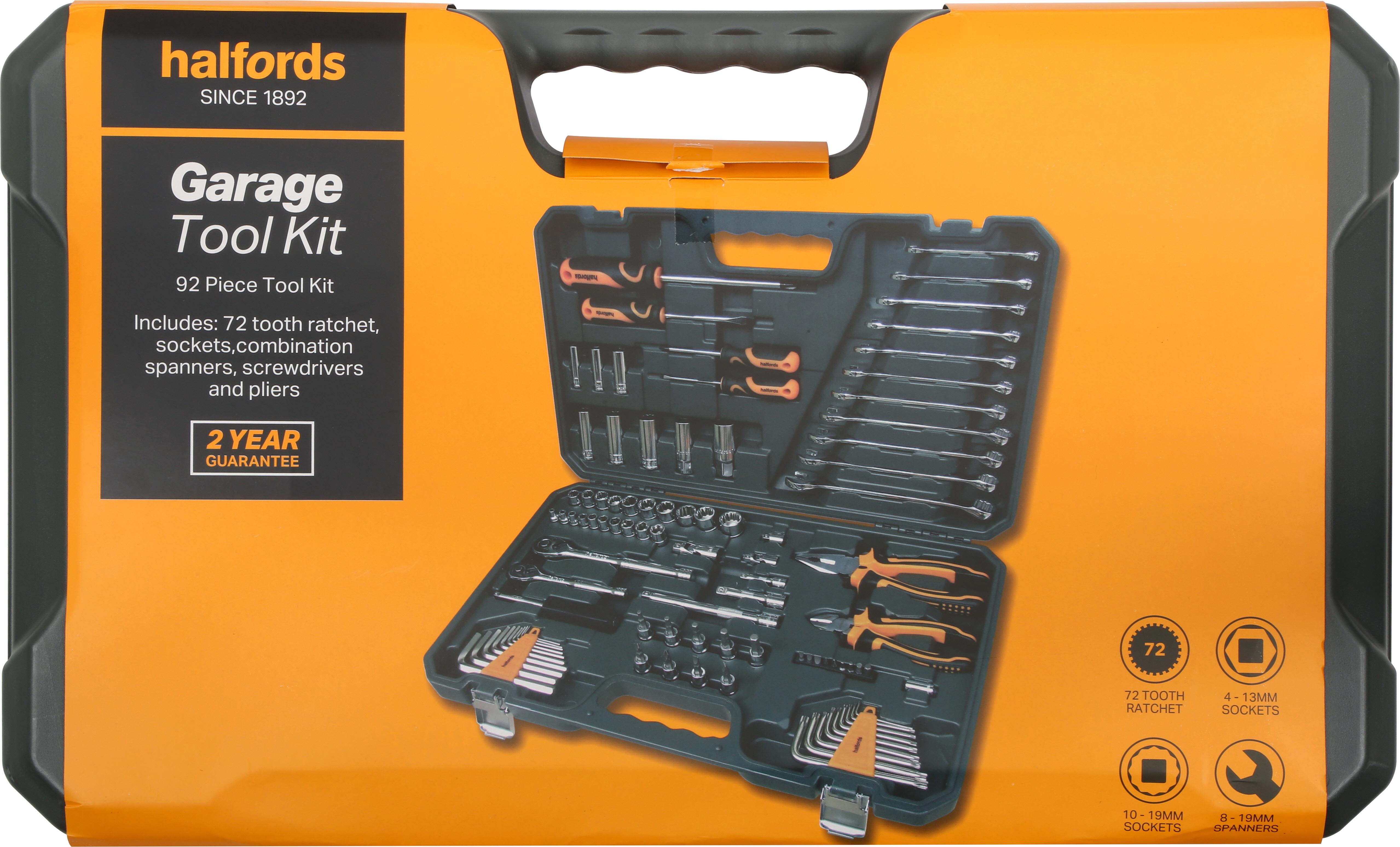 Halfords 92 Piece Garage Tool Kit