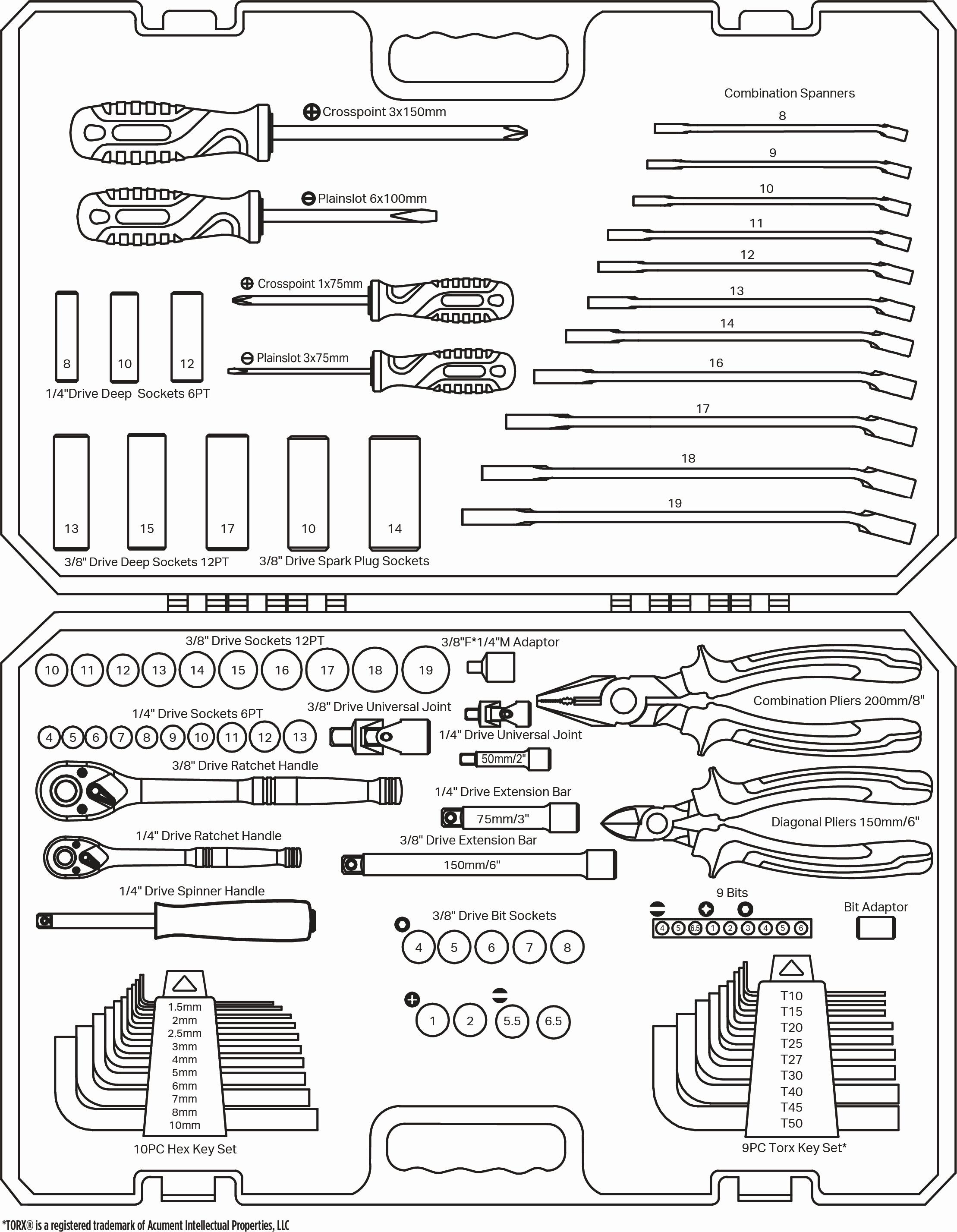 Halfords 92 Piece Garage Tool Kit