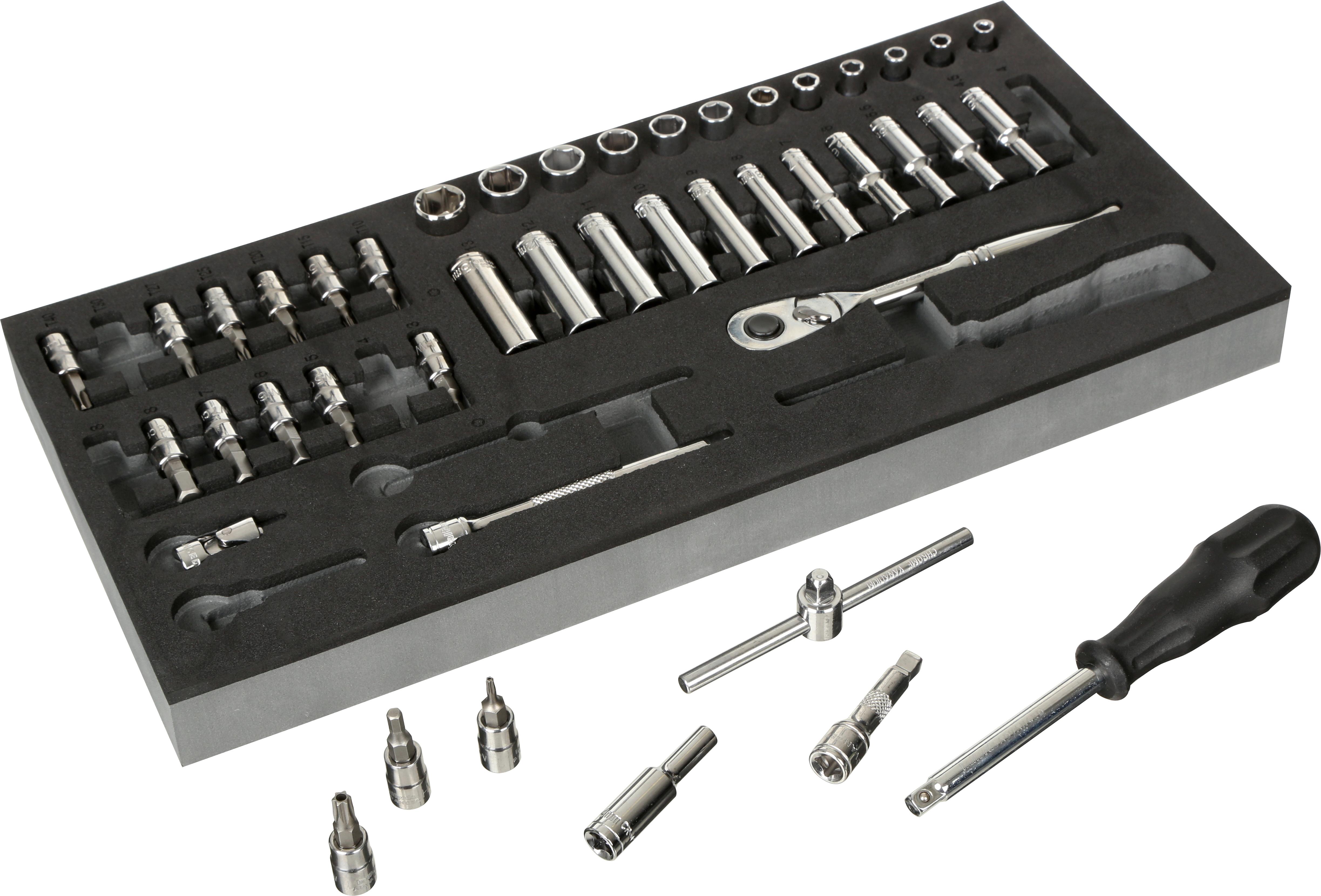 Halfords Advanced 44 Piece 1/4" Socket Set Modular Tray