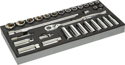 Halfords Advanced 31 Piece 3/8" Socket Set Modular Tray Halfords Advanced 31 Piece 3/8" Socket Set Modular Tray