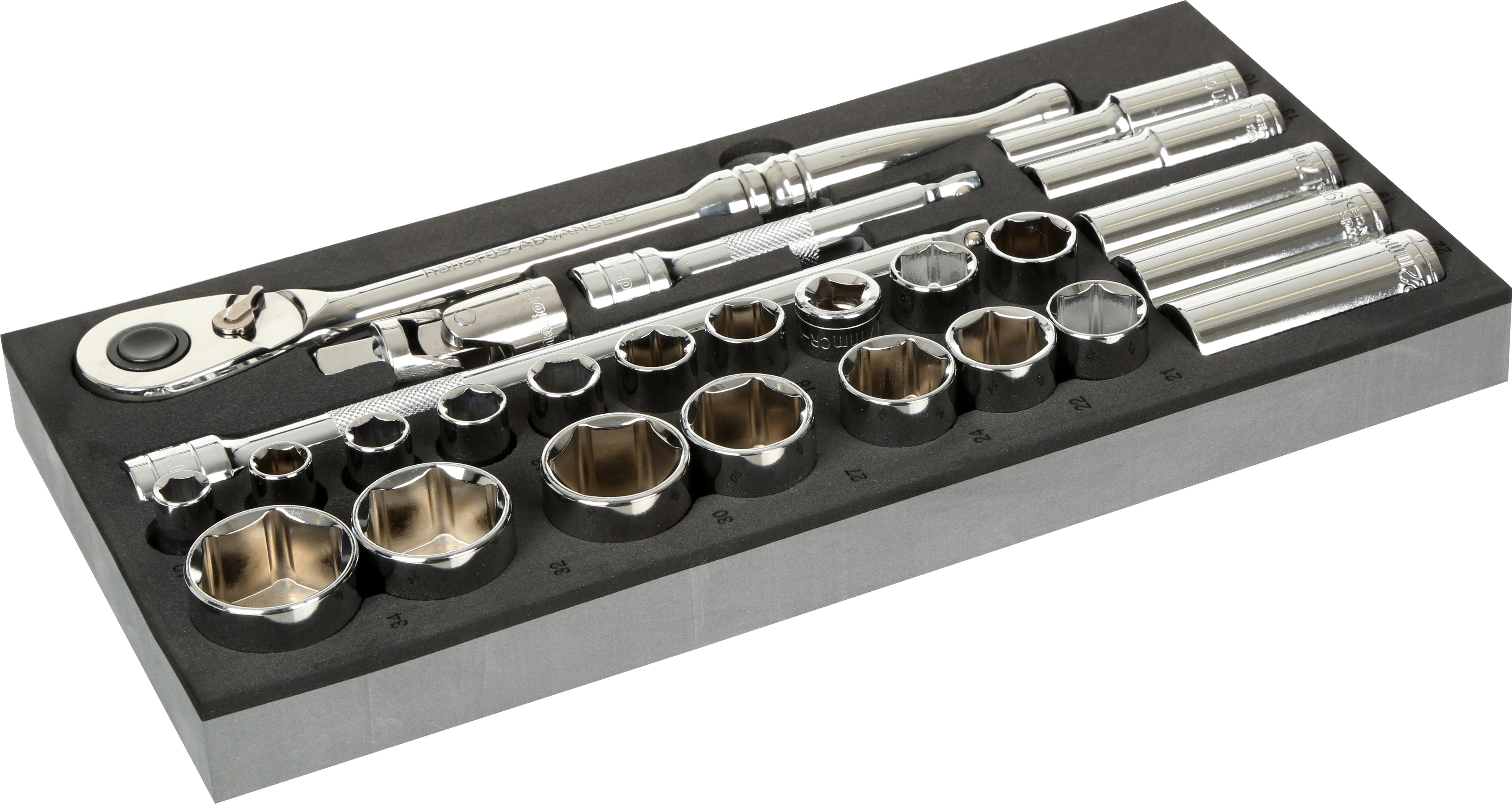 Halfords Advanced 26 Piece 1/2 Inch Socket Set Modular Tray