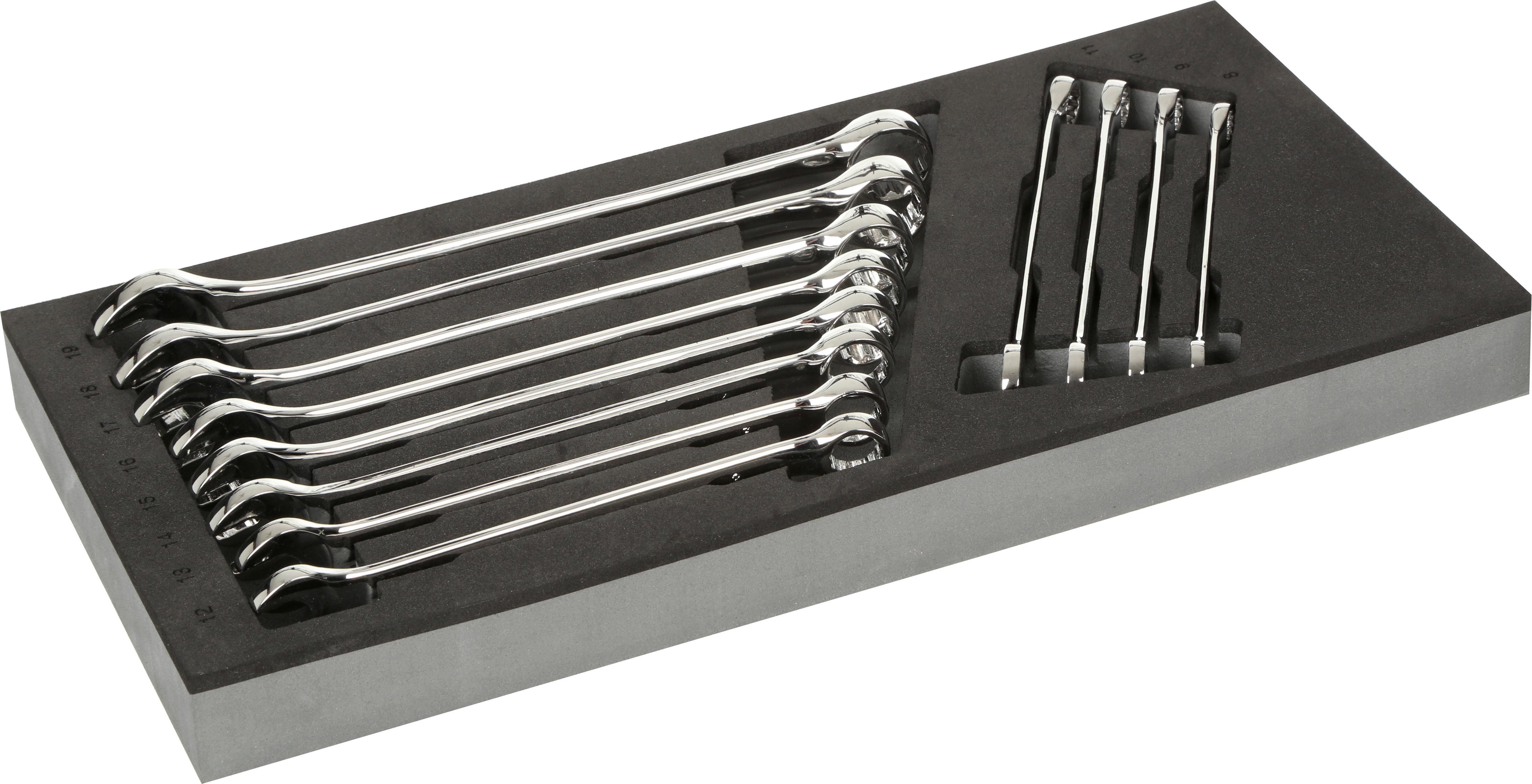 Halfords Advanced 12 Piece Combination Spanner Set Modular Tray