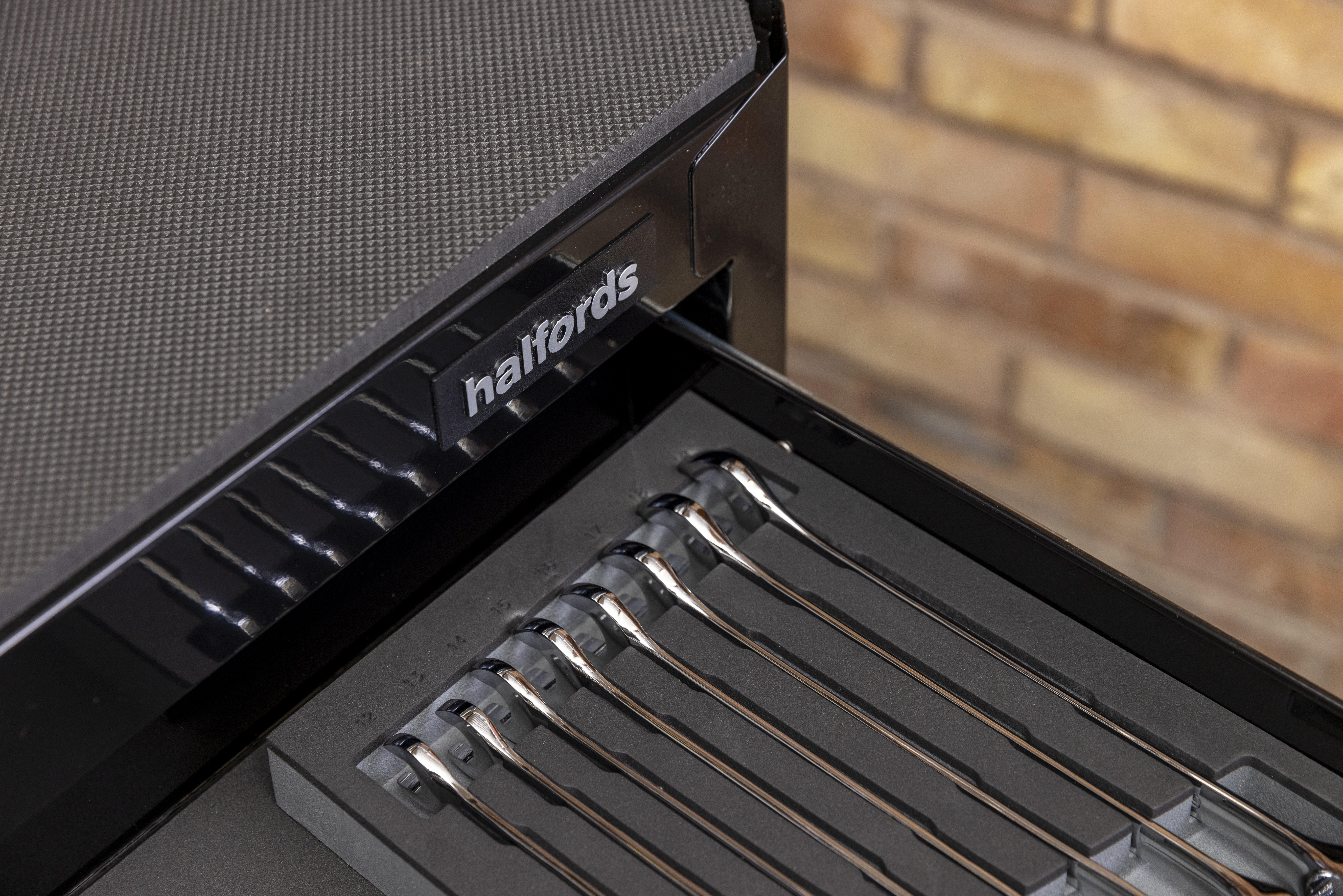 Halfords Advanced 12 Piece Combination Spanner Set Modular Tray