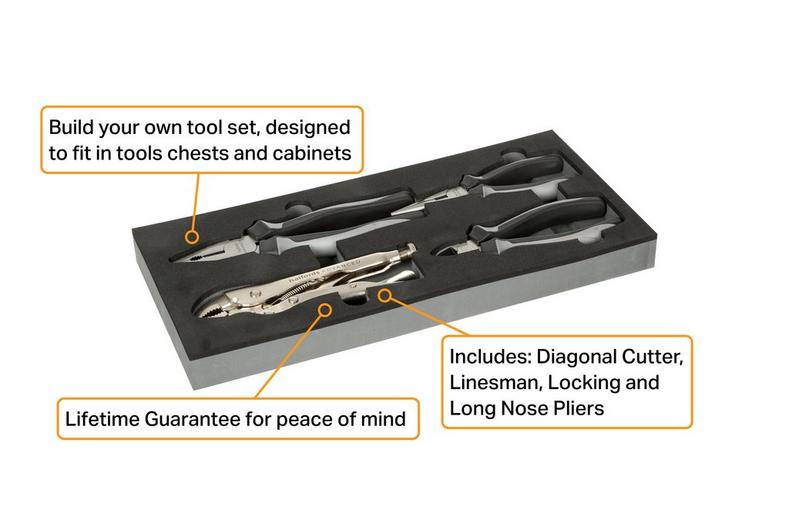 Halfords Advanced 4 Piece Plier Set Modular Tray Halfords Advanced 4 Piece Plier Set Modular Tray