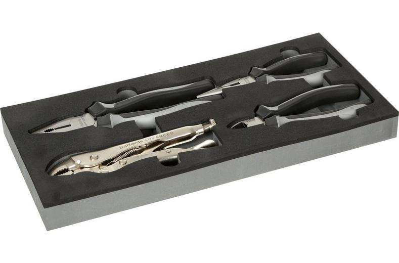Halfords Advanced 4 Piece Plier Set Modular Tray Halfords Advanced 4 Piece Plier Set Modular Tray