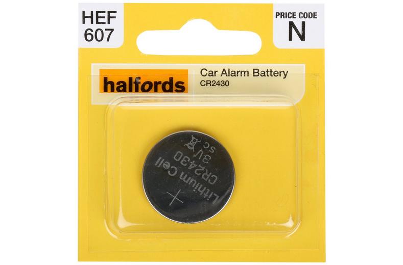 Halfords Car Alarm Battery CR2430 3V Lithium (ELEC158) Halfords Car Alarm Battery CR2430 3V Lithium (ELEC158)