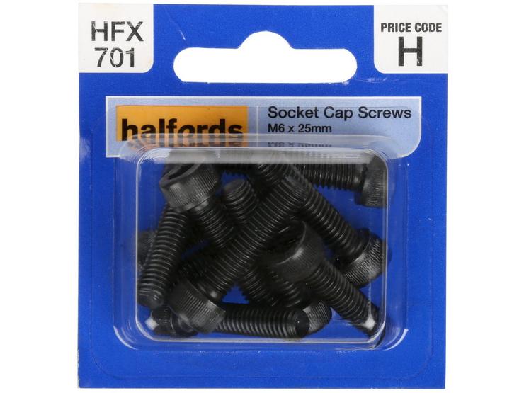 Halfords Socket Cap Screw M6 x 25mm (FIXG156)