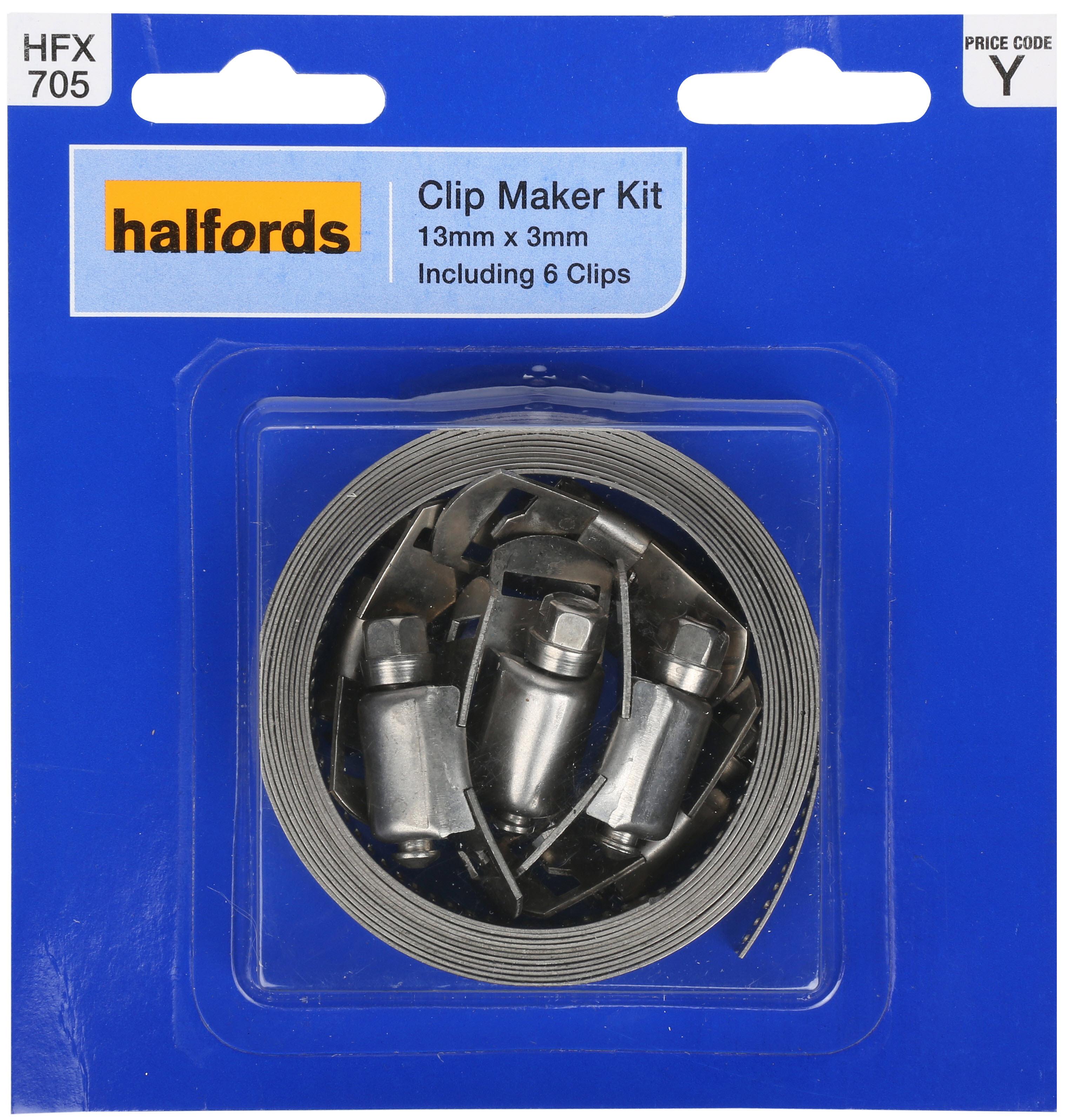 Halfords Clip Maker Kit 13Mm X 3Mm- Including 6 Clips