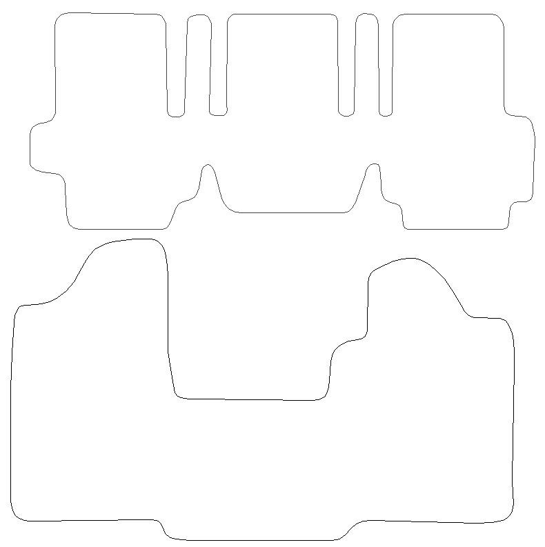 Fiat Multipla Graphite - Luxury Mats 0 Clips (Ss7123)