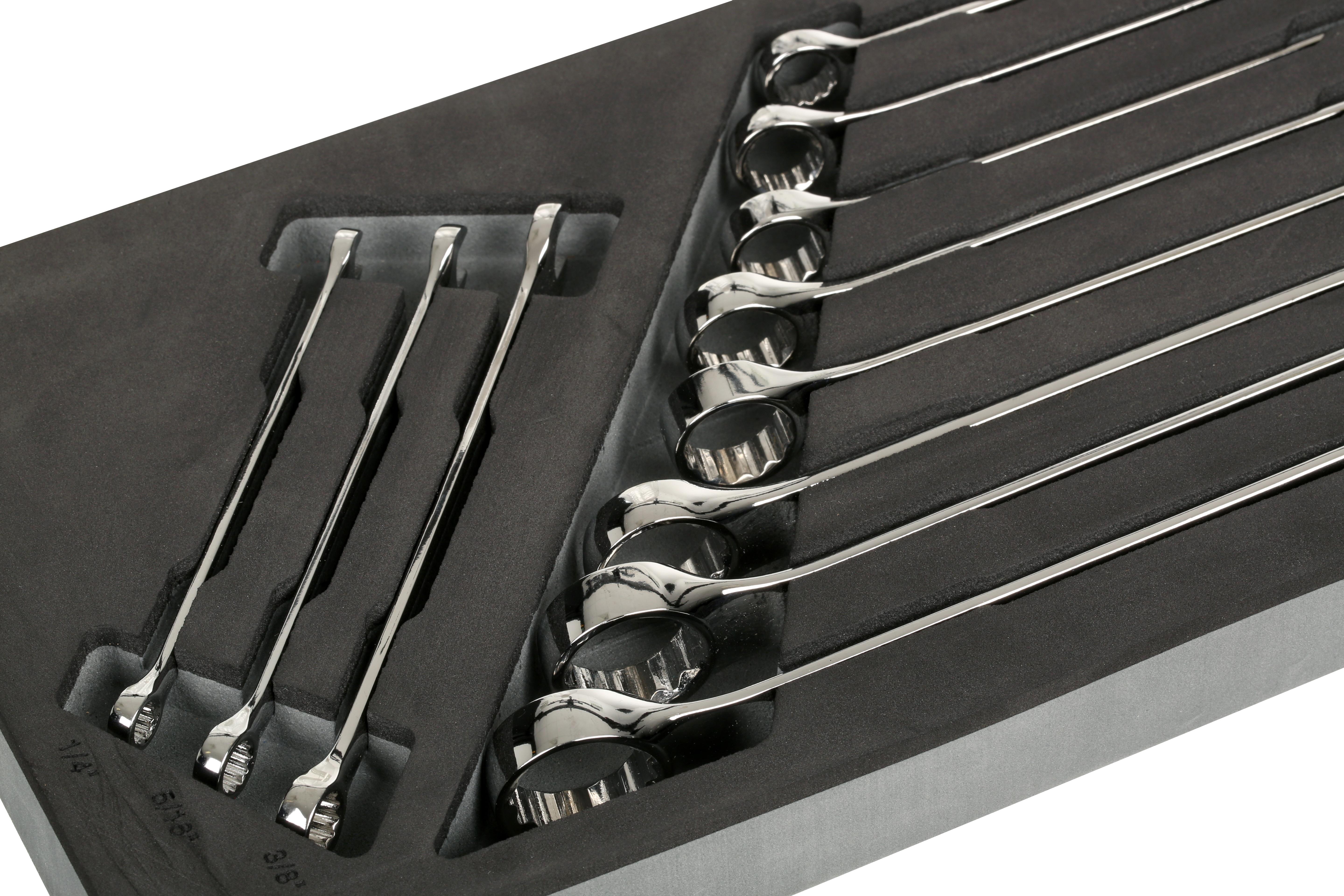 Halfords Advanced 11 Piece A/F Combination Spanner Set Modular Tray