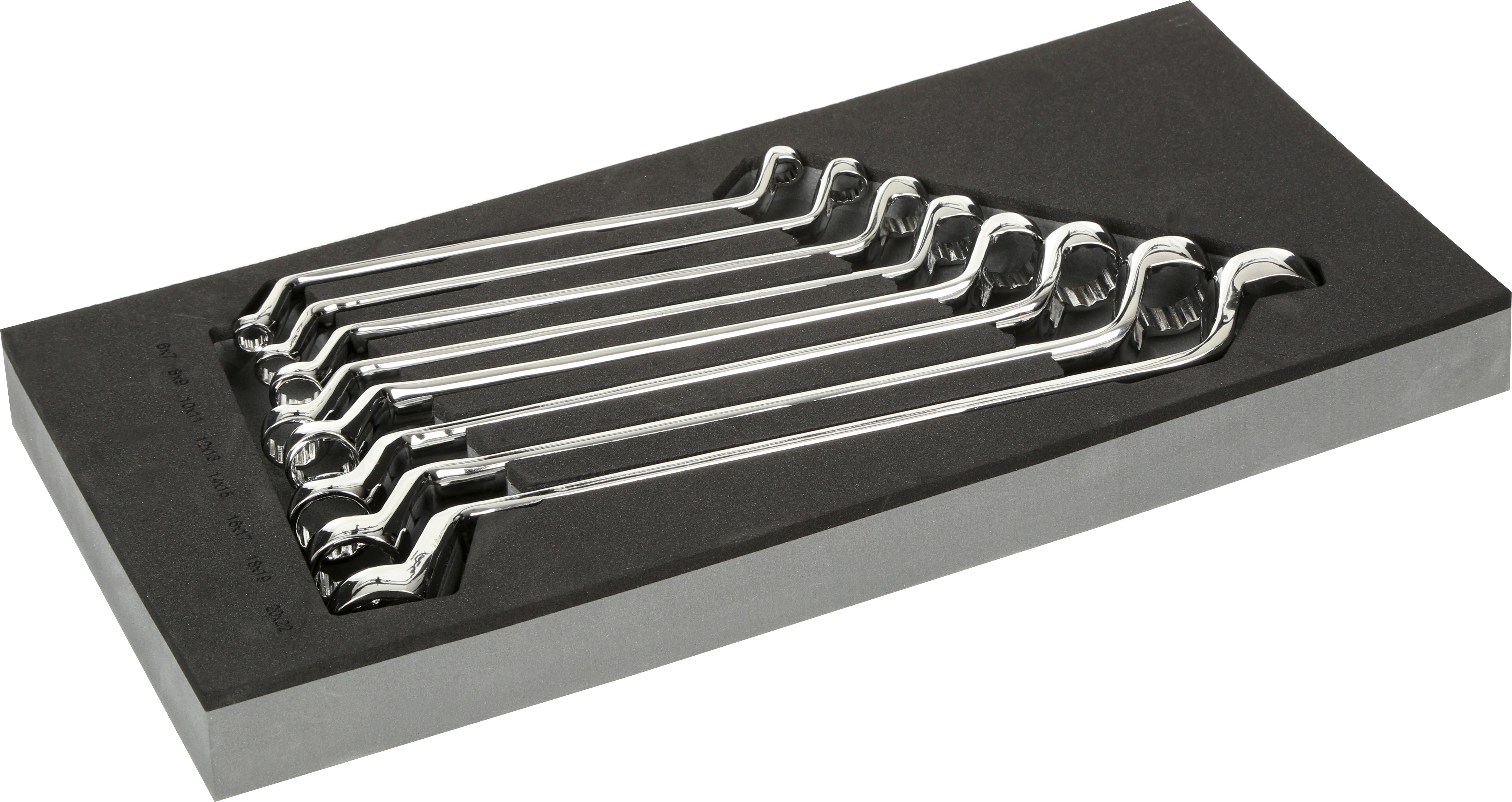 Halfords Advanced 8 Piece Offset Spanner Set Modular Tray