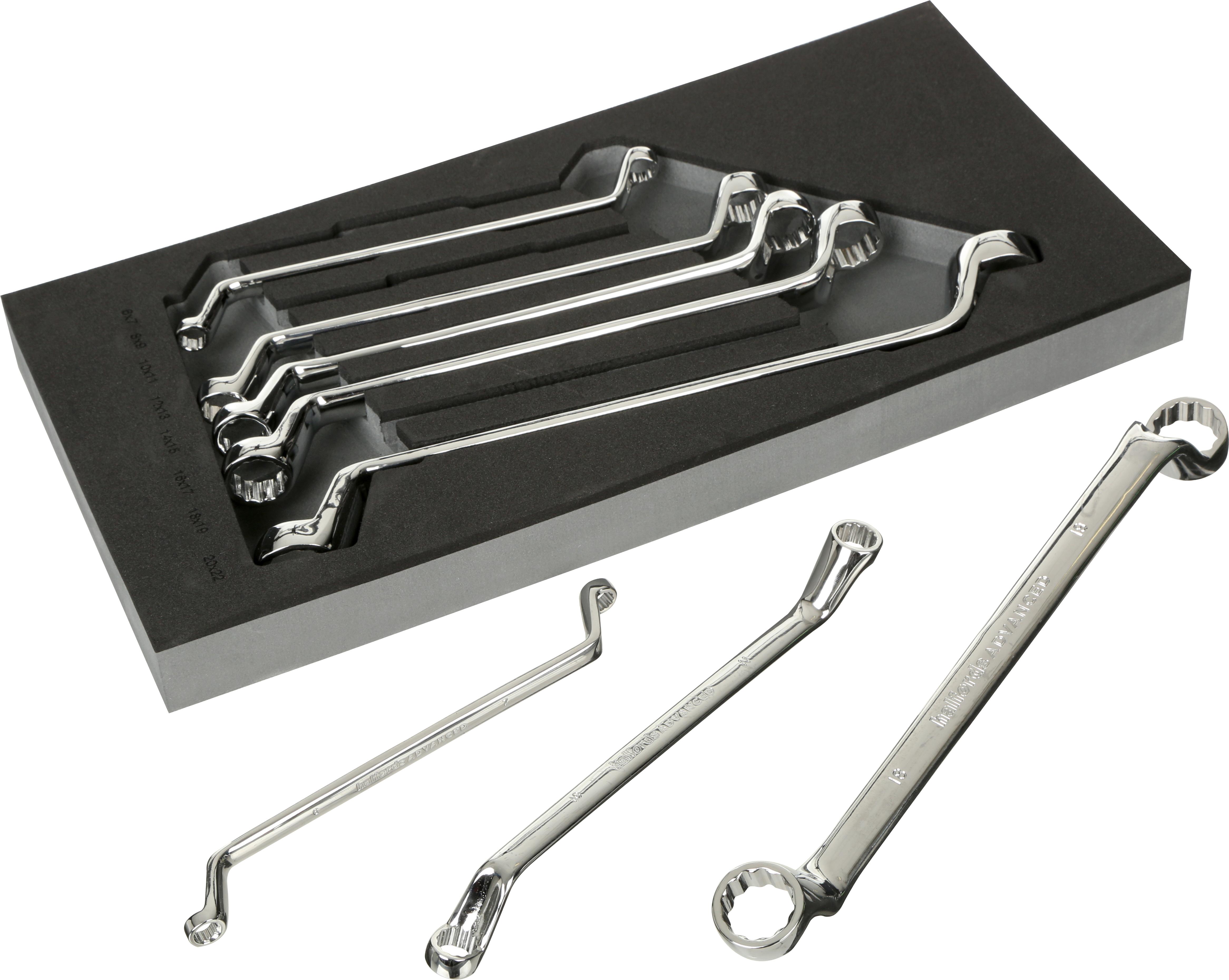 Halfords Advanced 8 Piece Offset Spanner Set Modular Tray