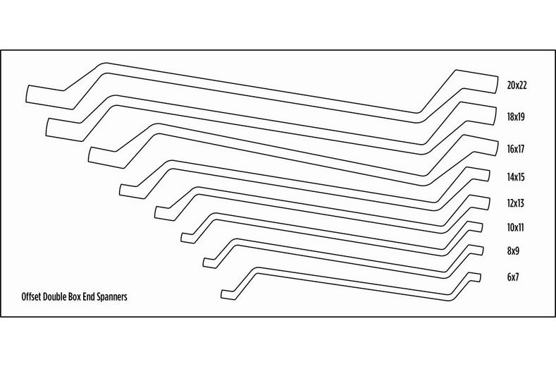 Halfords Advanced 8 Piece Offset Spanner Set Modular Tray Halfords Advanced 8 Piece Offset Spanner Set Modular Tray
