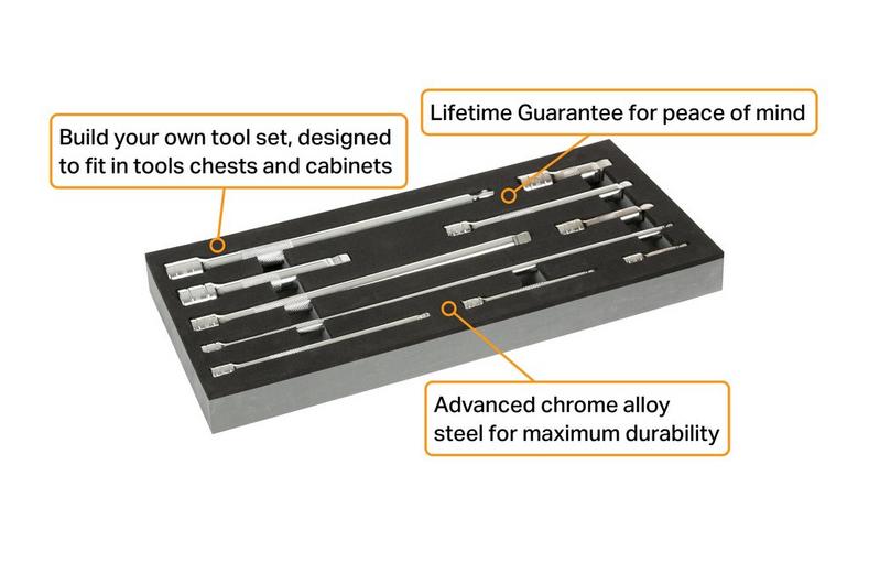 Halfords Advanced 10 Piece Extension Bar Set Modular Tray Halfords Advanced 10 Piece Extension Bar Set Modular Tray