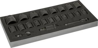 Halfords Advanced 22 Piece 1/2" Impact Socket Set Modular Tray