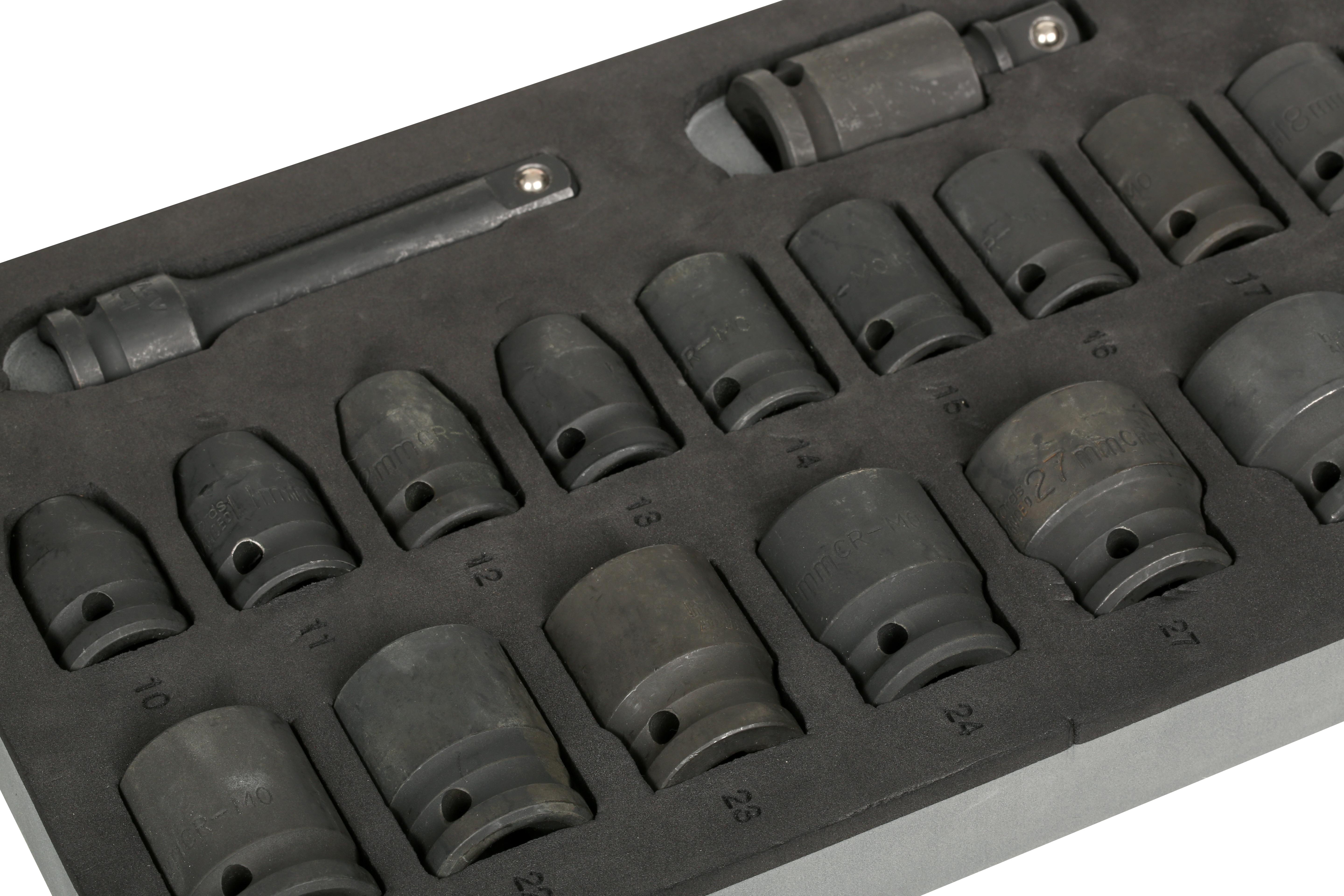 Halfords Advanced 22 Piece 1/2" Impact Socket Set Modular Tray