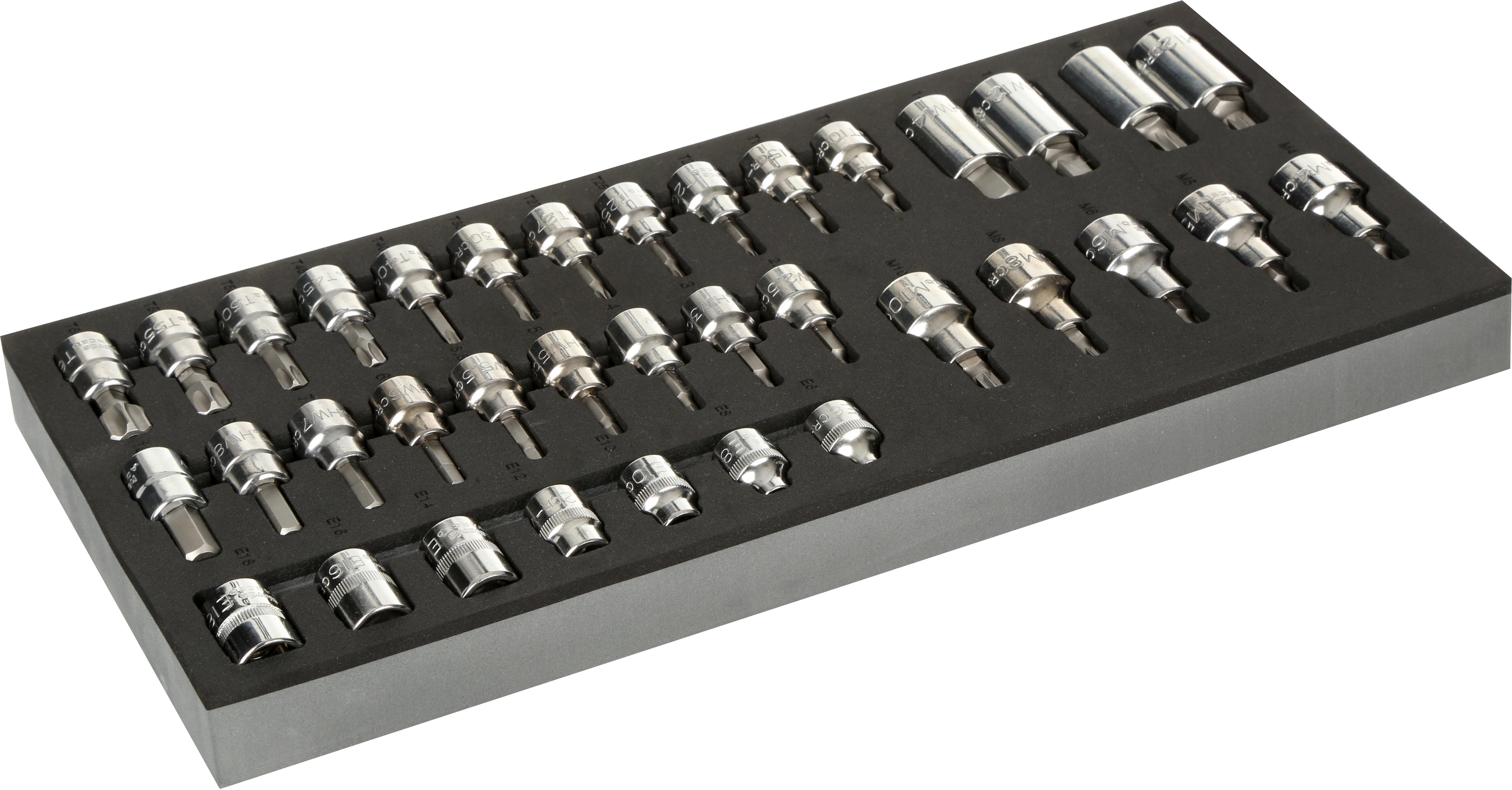 Halfords Advanced 36 Piece Bit Socket Set Modular Tray